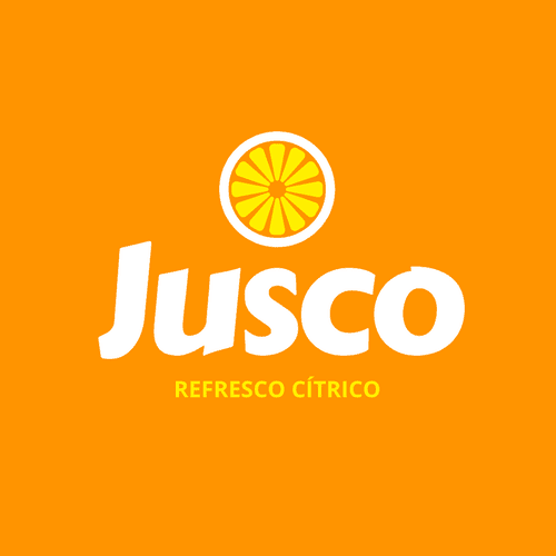 Crea un logo en color naranja con Canva