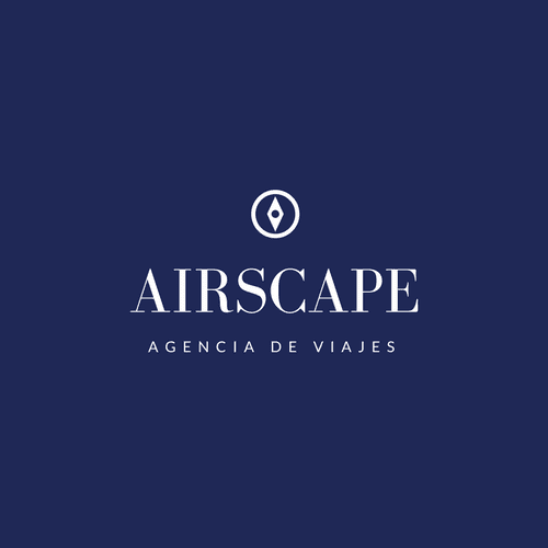 Crea un logo en color azul con Canva